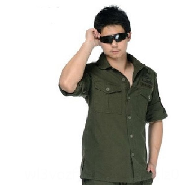 

us army 101st airborne division mens casual jacket coat cotton shirts outdoor wear athletic & outdoor apparel army shirts m4xl, Blue;black