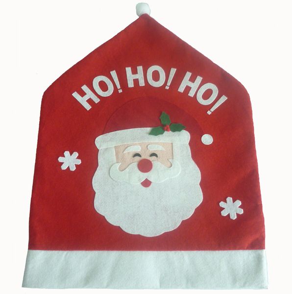 

christmas santa clause chair cover red hat chair back cover christmas dinner table party weihnachten dekoration 66x47 cm