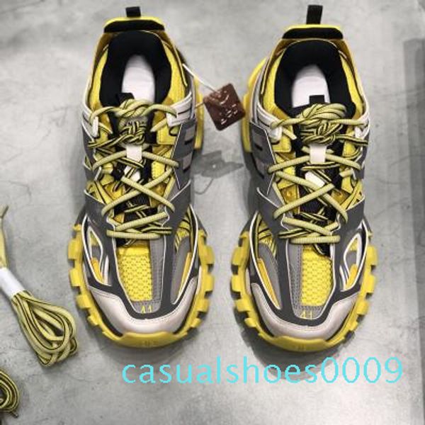 

new fashion triple s track trainers men shoes designer clunky sneakers black orange ladies walking paris dirty c09