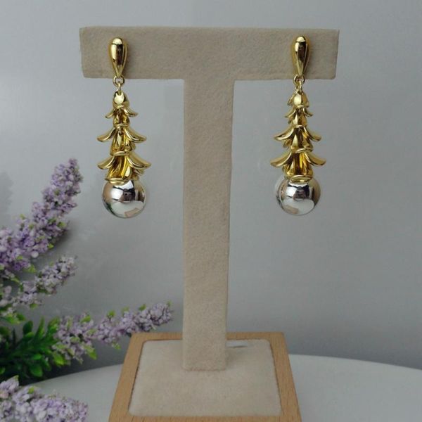

yuminglai 24k dubai gold earrings brazilian earrings for women fhk7963, Silver
