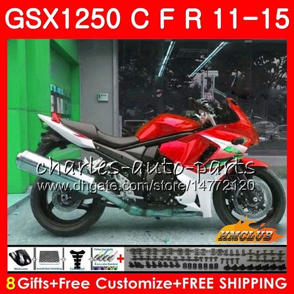 Karosserie für Suzuki Bandit GSXF1250 GSX1250FA 2011 2012 2013 2014 2015 23HC.55 GSX1250C GSX1250 C GSX1250F rot weiß heiß 11 12 13 14 15 Verkleidungen