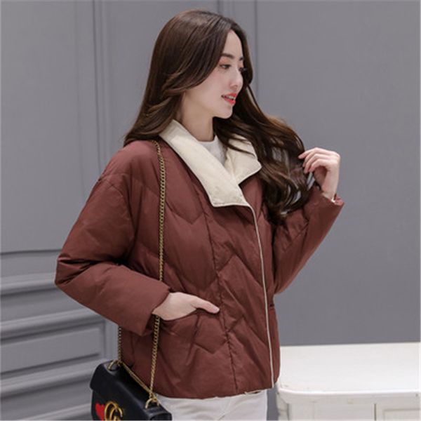 

2018 autumn and winter new trend wild light down jacket women short fashion loose korean winter clothing g115, Black