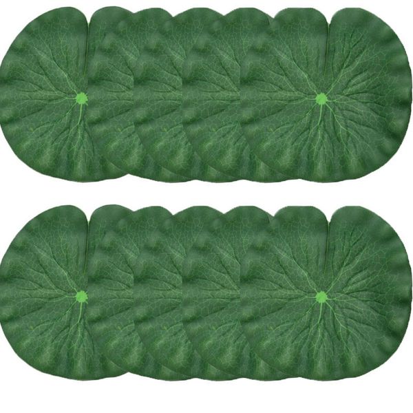 

20cm artificial floating foam lotus leaves fake foliage pond decoration pack of 10