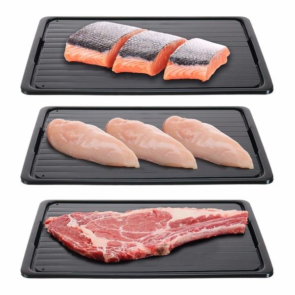 

convenient fast defrosting tray with cleaner frozen meat defrost food thawing plate board kitchen tool 2019 meat poultry tools