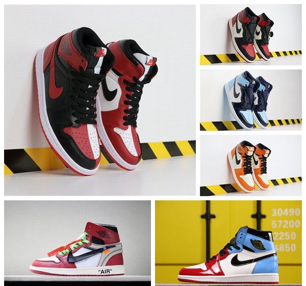 

new arrival shoes in jordan 1 retro basketball shoes mens chicago red 1s sneakers black sports trainers eur 40-46