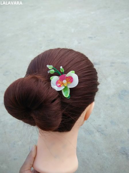 2019 Lalavara Handcrafted Orchid Blooms Hair Combs Spring Summer Wedding Bridesmaid Flower Girls Updo Bun Hair Accessories From Lbdfashion 75 64