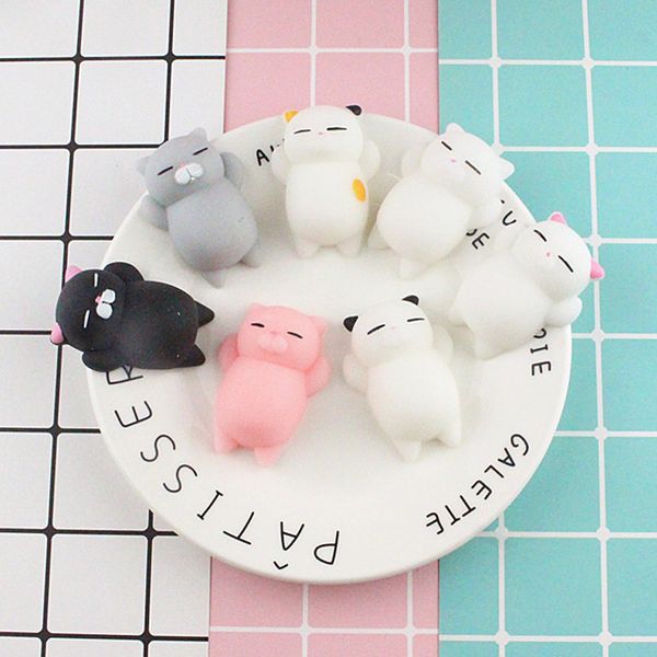 

3*5.5cm mini different colors cute cat shape decoration animal shape vent toy animal gift can be squeezed