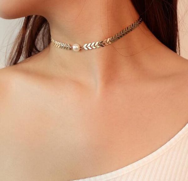

bohemian многослойной листья птица луна сердце кристалл ключица цепь имитация pearl ожерелье подвеска для женщин подарка, Golden;silver