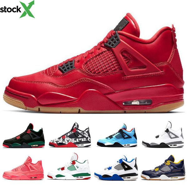 

4s basketball shoes men pure money royalty white cement raptors black cat bred fire red women mens trainers size 13 sports sneakers