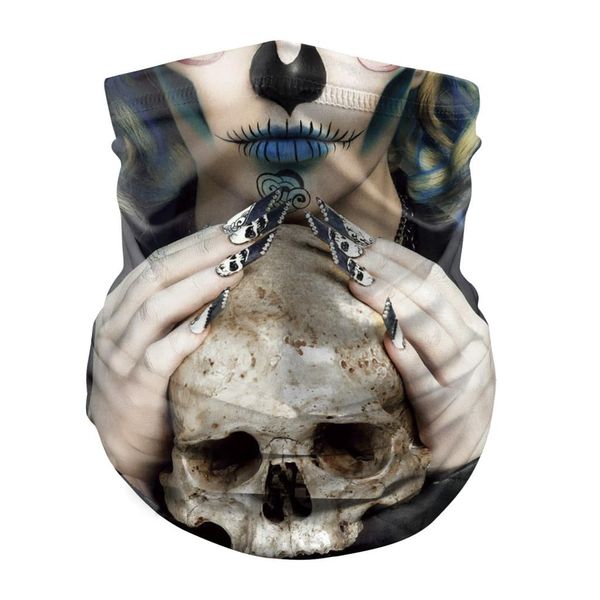 

cycling face cover skull sports scarf headscarf headwear balaclava, Black