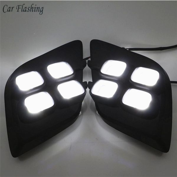 

car flashing styling for hilux revo vigo 2015 2016 led drl daytime running lights daylight fog lamp decoration signal