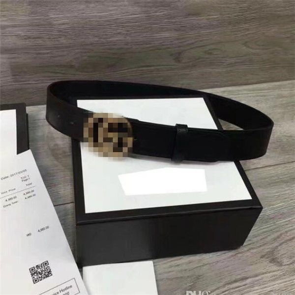 

2020 fashion with box leather belt belts for men woman women g big gold buckle belt mens snake belt wholesale ing, Black;brown