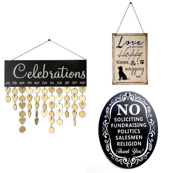 

wood birthday reminder board ply plaque sign family diy calendar decors