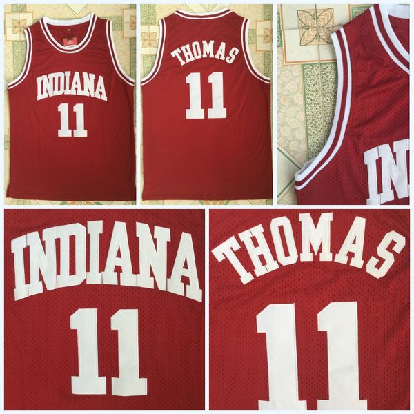 

cheap College Basketball Shirt #11 ISIAH THOMAS Jerseys Indiana Hoosiers Red 100% Stitched College Basketball Jerseys S-3XL Fast Shipping