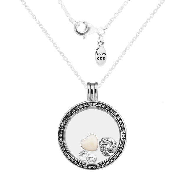 

large fandola floating locket pendant & necklace with infinite love petites 100% 925 sterling silver jewelry ing
