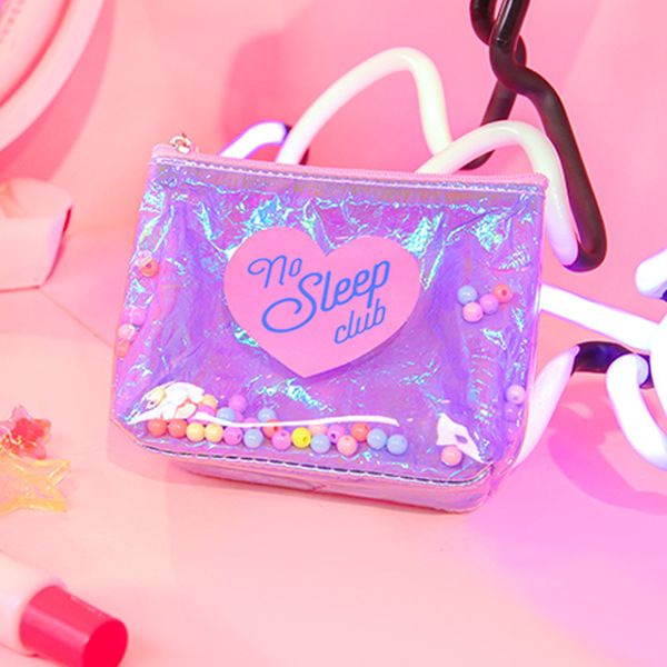 

бессонная девушка бусины портмоне блесток harajuku сумка ins стиль девушка сердце макияж сумка женщины