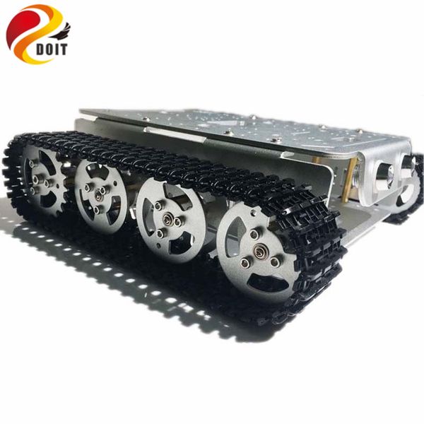 

doit 4wd гусеничный робот смарт шасси с колес из алюминиевого сплава / рама 2 двигатели для модификации танк модели робота проекта rc игрушк