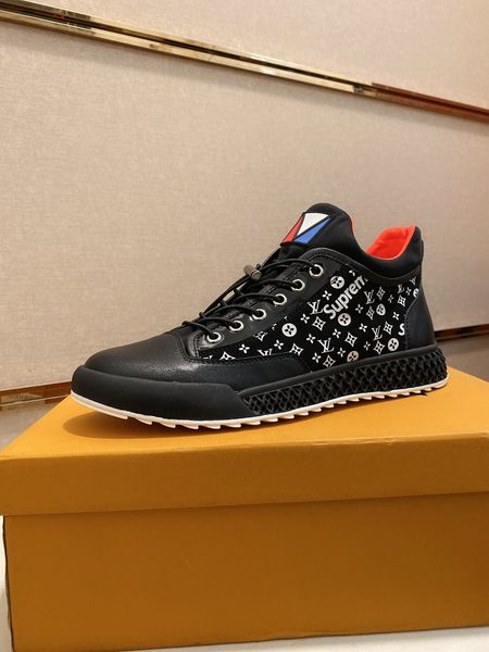 

new style luxury men's party casual shoes outdoor sports basketball shoes fashiondesigner men's shoes triple retro platform, Black