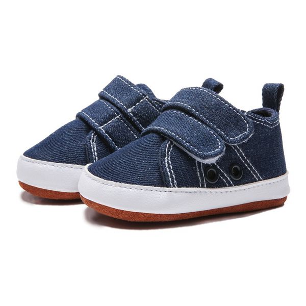 

boy canvas classic sports sneakers casual toddler kids shoesborn anti-slip baby shoes soft sole crib shoes 0-18 months, Black