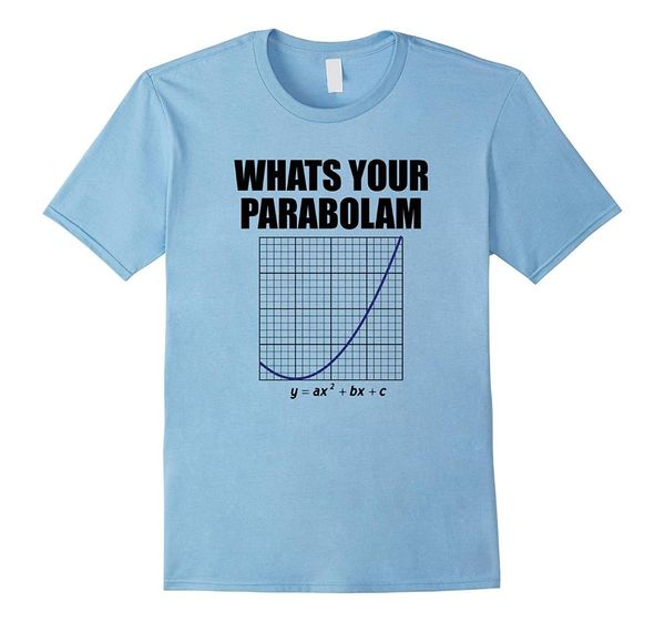 

2019 fashion men t shirt what s your parabolam math t shirt, White;black