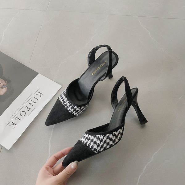 

summer girls black high heels summer 2020 new fairy wind sandals wild hit color tide