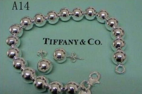 

распродажа !! Новый 2018 Hot Tiffany925 Серебряный мода ювелирные изделия ожерелье и браслет оригинальная упаковка подарочные коробки A14 набор с коробкой Бесплатная доставка