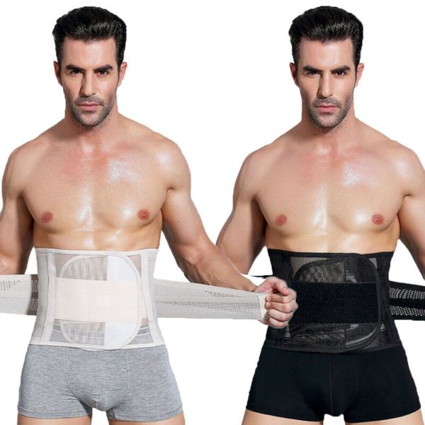

fat burner sauna tummy tuck men belt body shaper girdle belly slim waist trainer, Black;blue