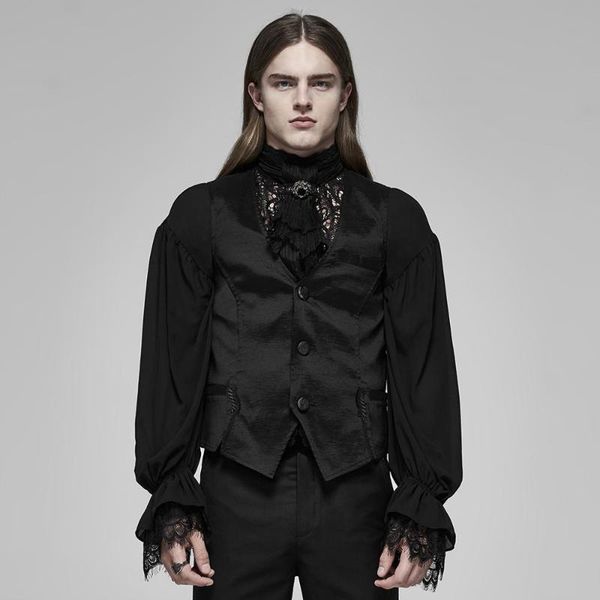 

punk rave satin plain,slim fit, short vest,the whole plain waistcoat,in front of two side vents, applique - shaped wy1191, Black;white