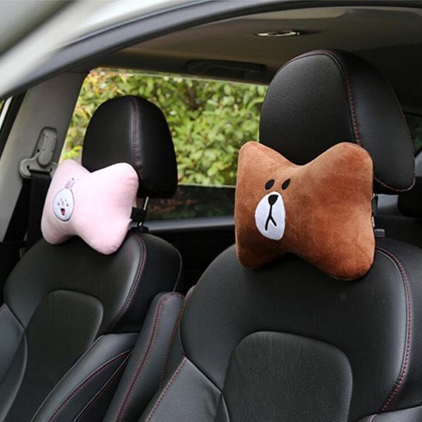 

автомобиль шейный отдел позвоночника подголовник мультфильм милый защита шейная подушка шеи кости шеи подушка автомобиля аксессуары для инте