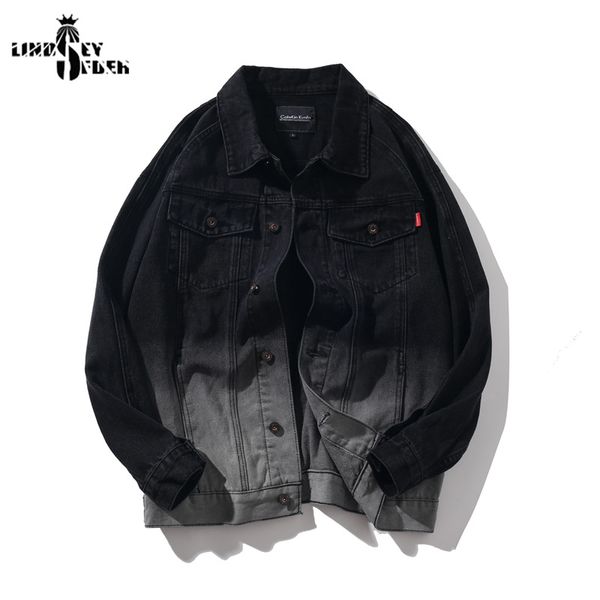 

jeans wear jacket hip hop men streetwear black white cotton white denim jean jacket coat harajuku loose cowboy bomber 3xl, Black;brown