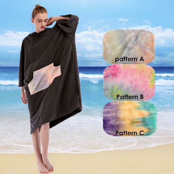 

women beach surfing quick dry clothes microfiber water absorbent bath towel bath robe hooded bathrobe cover ups poncho