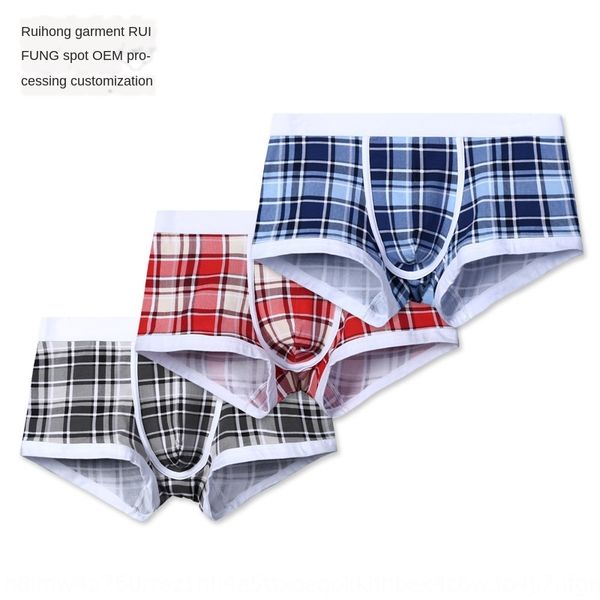 

молодой сексуальный мужской боксер под брюками из чистого хлопка u-образное нижнее белье персонализированная печать нижнее белье средней тал, Black;white