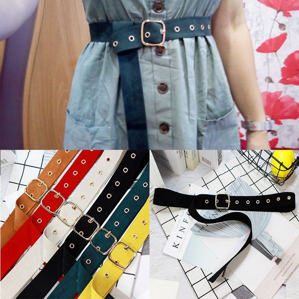 

women ladies velvet waist belt retro square metal buckle belt for women dress shirt decorate coat sweater, Black;brown