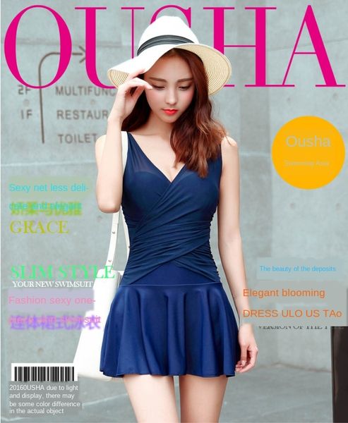 

spring small breasts gather to swimsuit show weight hipster flat-angle spring swimsuit, White;black