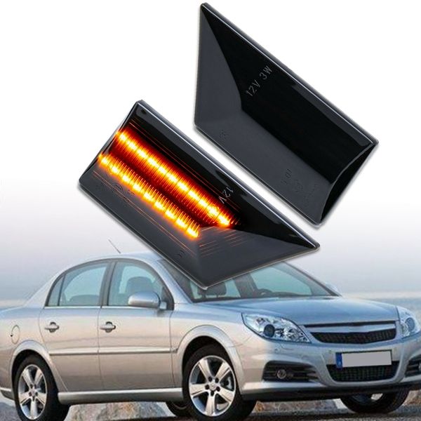 

2 pcs led dynamic side marker turn signal light sequential blinker for vectra c 2002-2008 signum 2003-2008