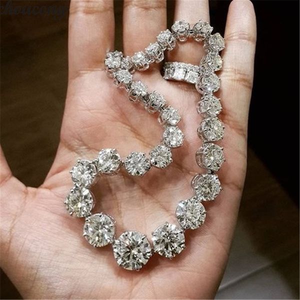 pulseiras de casamento Partido de prata Handmade de ténis fêmea pulseira de 8 milímetros 5A Cz pedra para as mulheres Bridal Fashion Jóias