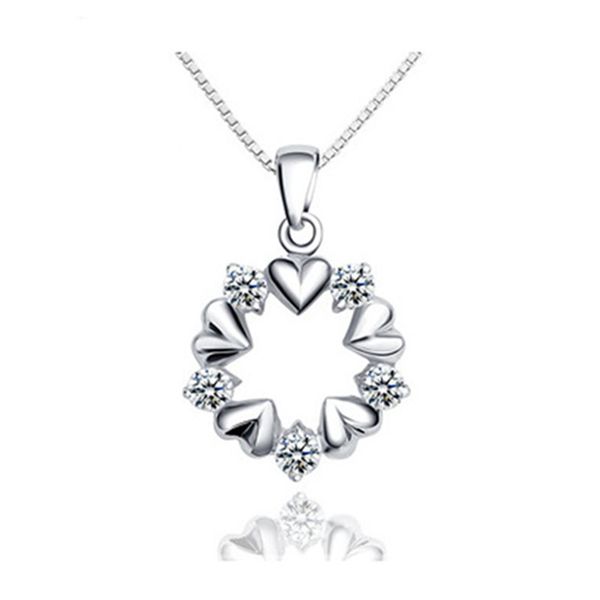 

pretty lovely 925 sterling silver pendant necklace birthday gift for her with box