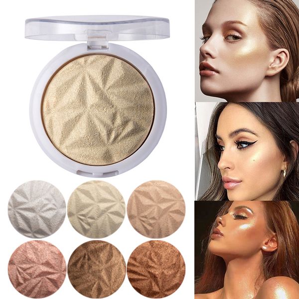 

new beauty makeup shimmer highlighter&bronzer stick diamond pressed waterproof highlight palette concealer brighten skin