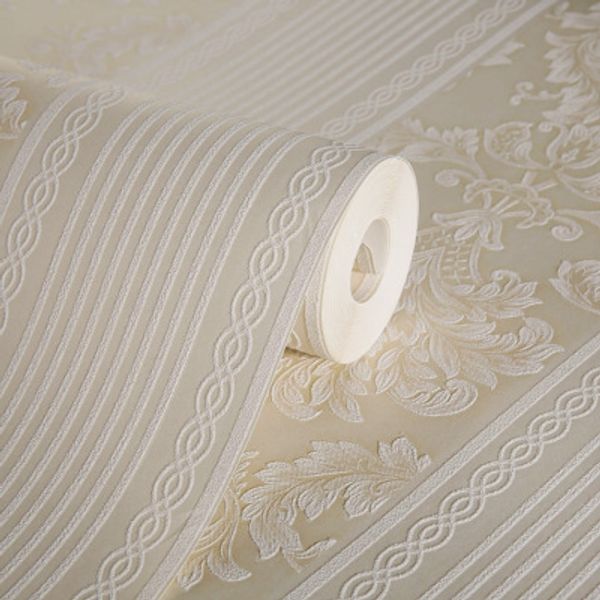 

europe exquisite embossed flower pattern wallpaper pure color classic design non-woven eco-friendly material durable wall paper