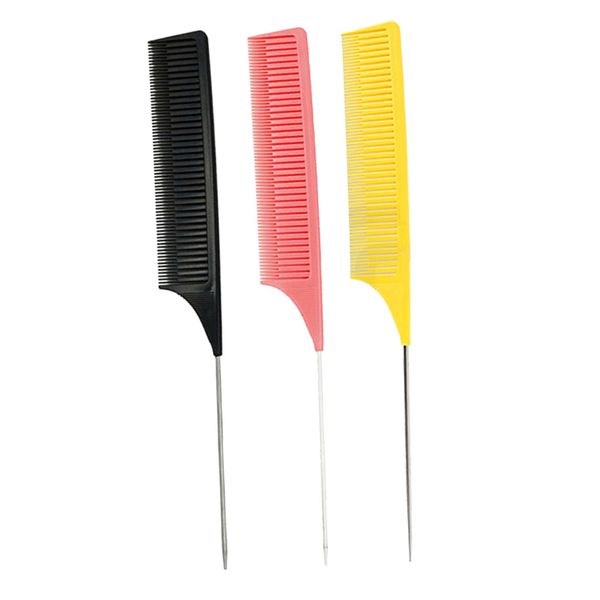 

3 pcs weave highlighting foiling hair comb for salon hair coloring combs, Silver