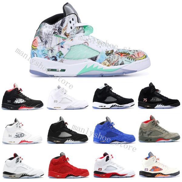 

5 5s black metallic 3m reflect black white grape oreo basketball shoes men 5s red suede white cement sneakers with box ninesev