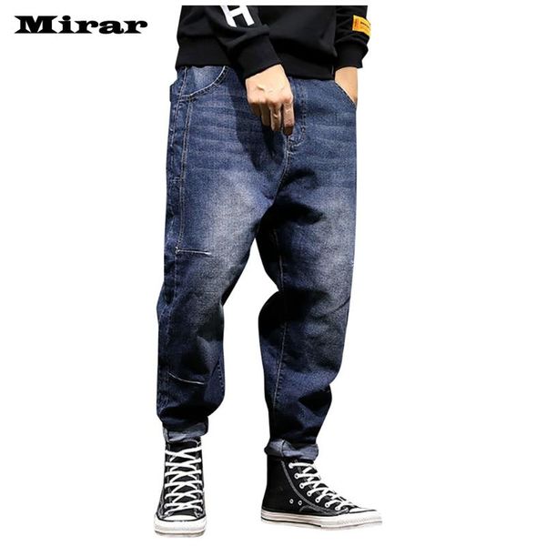 

мужская осень и зима досуг новая мода сыпучие натяжные харлан направленные джинсы, Blue