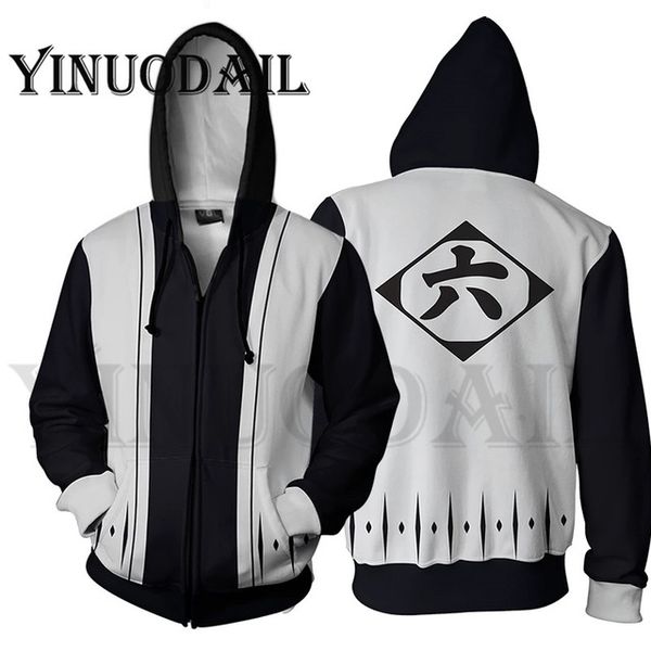 2020 Men And Women Zip Up Hoodies Anime Bleach Hoodie Kuchiki Byakuya Squad 6 Captain Sweatshirt Cosplay Costumes Harajuku From Zhongguimin 30 39 Dhgate Com