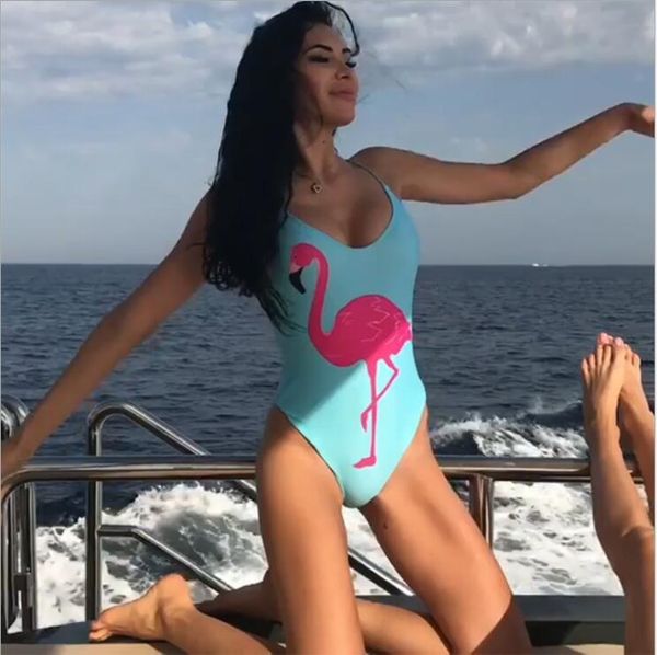 

2019 стринги one piece купальники sexy купальники flamingo печати купальники женщины bodysuit maio feminino прайя синий пляжная badpak, White;black
