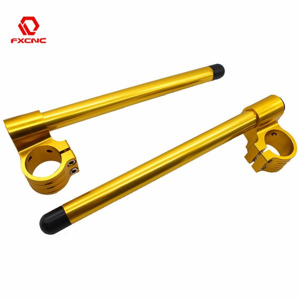 

gold 31 33 35 36 37 41 43 45 48 50 51 52 53 54mm motorcycle handlebar rised riser clipon clip on clip-ons fork handle bar clamp