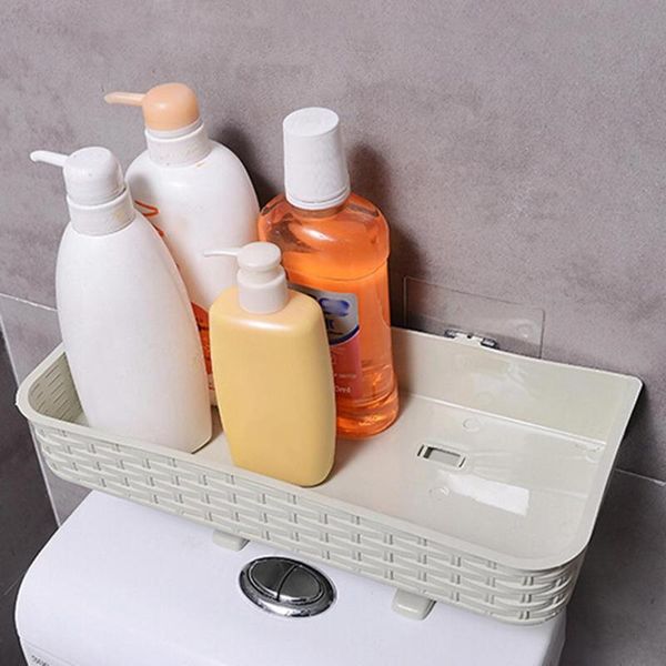 

new toilet suction wall mount storage basket bathroom shelf rack holder organizer