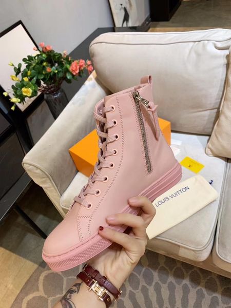

l7 french luxury design women 's autumn and winter casual shoes ,tricolor women 's boots fashion printed sneakers, Black