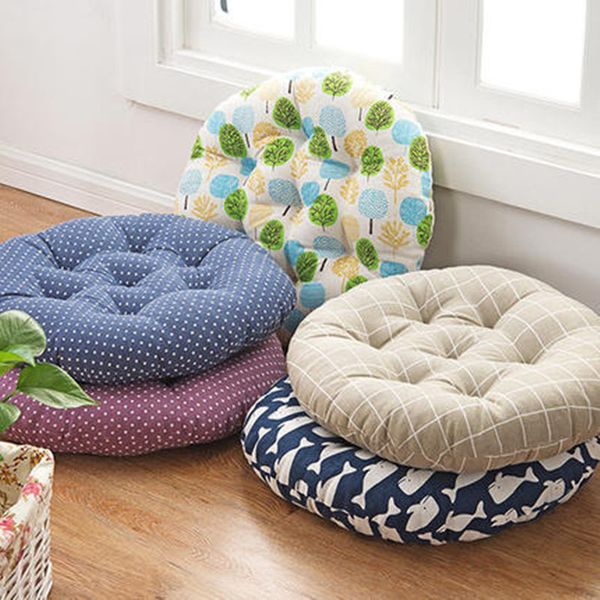 

japan style round seat cushion for sofa chair car home decor,tatami thick cotton linen cushion pad buttocks mat,almofadas,3 size