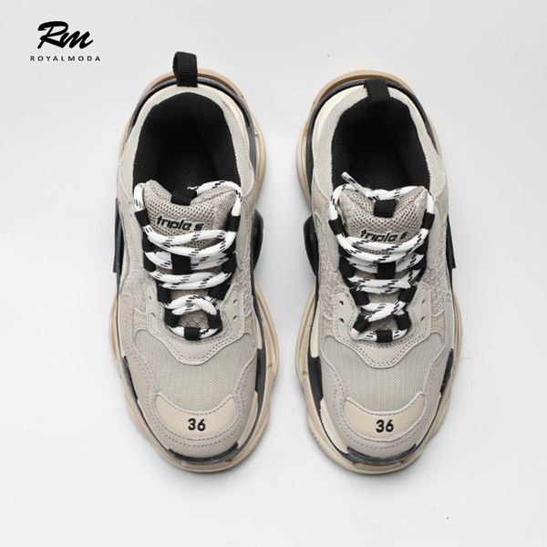 2019 New Best Quality BAL Triples Leather Sneakers Beige Icream Women'S Man'S Sports Walking Shoes EU39 Italian Shoes Cute Shoes From Sunace, $190.32| 2019 New Best Quality BAL Triples Leather Sneakers Beige Icream Women'S Man'S Sports Walking Shoes EU39 Italian Shoes Cute Shoes From Sunace, $190.32|