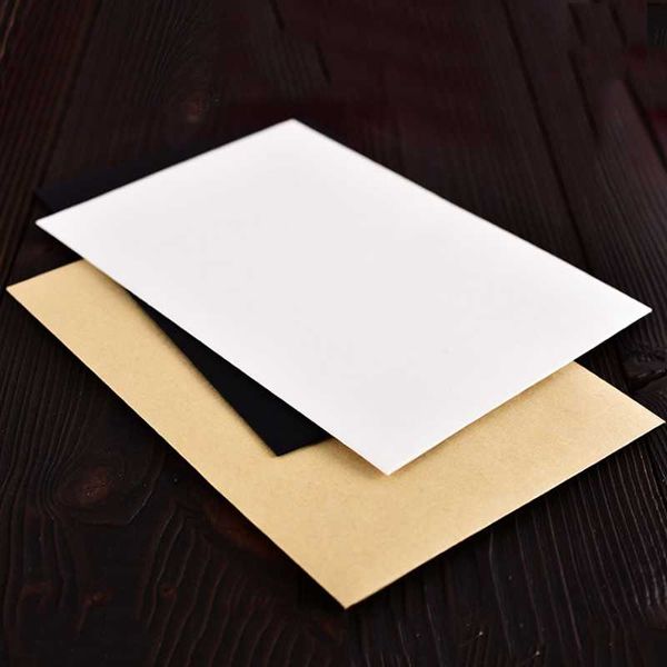 

10 pcs/set simple 17.5x12.5cm kraft white black paper envelope message card letter stationary storage paper envelopes gift
